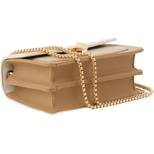 Peach And Pockets Beige Cross Body Bag