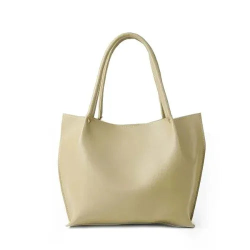 Peach And Pockets Beige Hand Bag