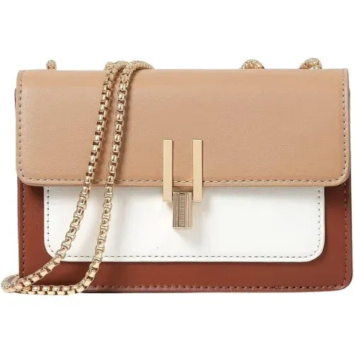 Peach And Pockets Beige Cross Body Bag