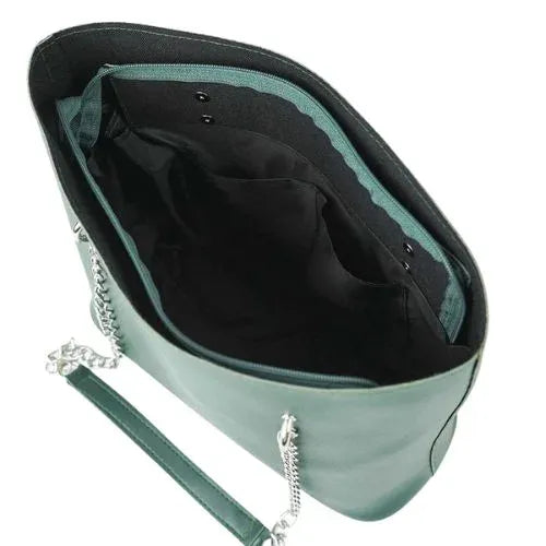 Peach And Pockets Green Tote Bag