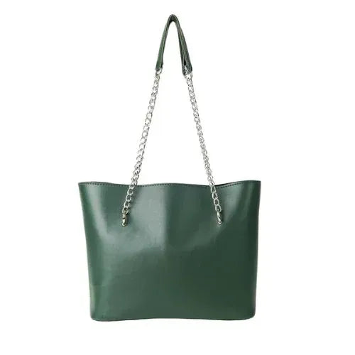 Peach And Pockets Green Tote Bag