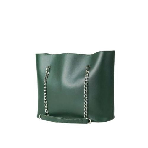 Peach And Pockets Green Tote Bag