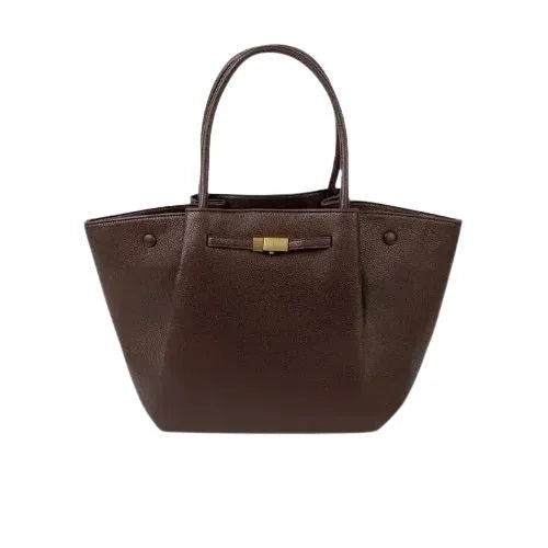 Peach And Pockets Dark Brown Eco-Leather Shoulder Bag