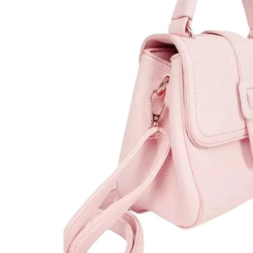 Peach And Pockets Light Pink Mini Handbag with Gold Accents