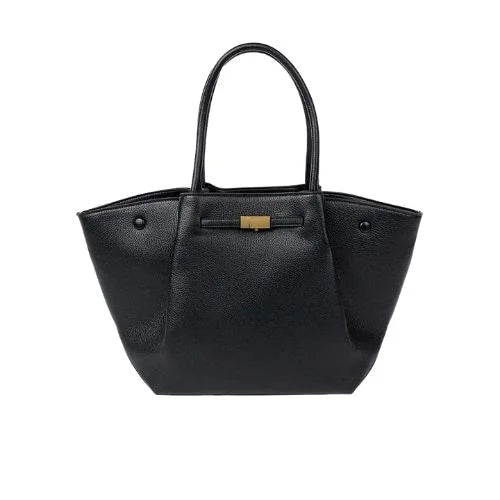 Peach And Pockets Black Classic Shoulder Bag