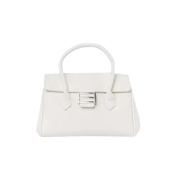 Peach And Pockets White Strap Shoulder Bag