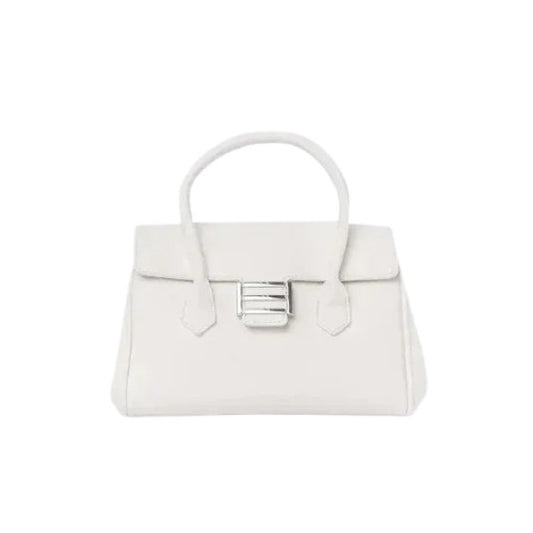 Peach And Pockets White Strap Shoulder Bag
