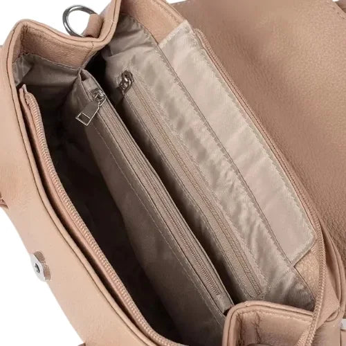 Peach And Pockets Beige Strap Shoulder Bag