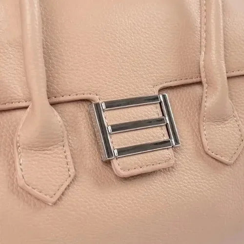 Peach And Pockets Beige Strap Shoulder Bag