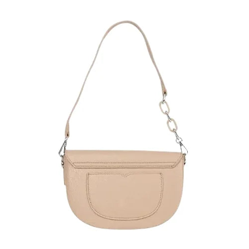 Peach And Pockets Beige Crossbody Bag