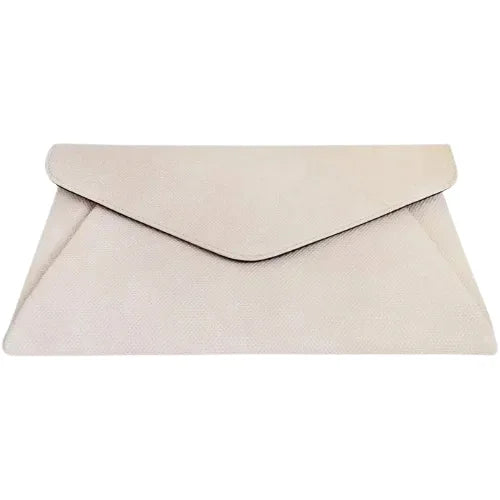 Peach And Pockets Beige Clutch Handbag