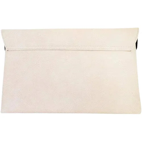 Peach And Pockets Beige Clutch Handbag