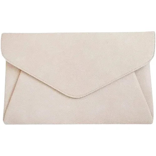 Peach And Pockets Beige Clutch Handbag