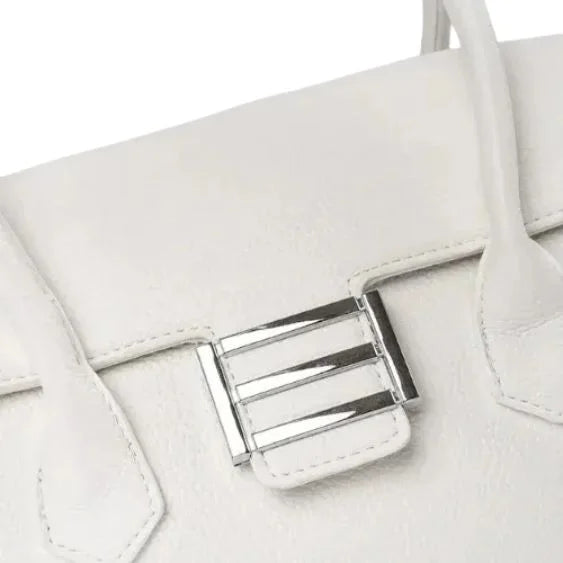 Peach And Pockets White Strap Shoulder Bag