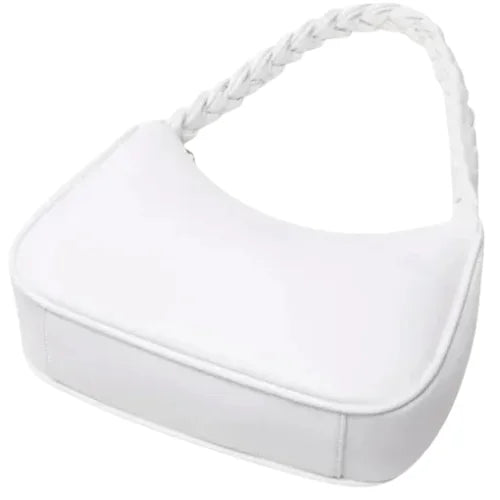 Peach And Pockets Silver Quilted HandBag