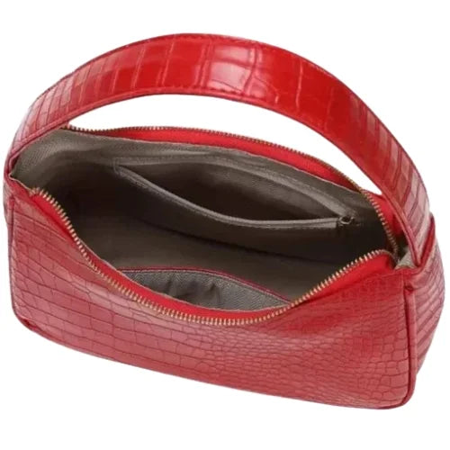 Peach And Pockets Red Shoulder Bag