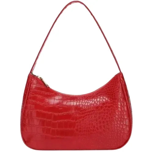 Peach And Pockets Red Shoulder Bag