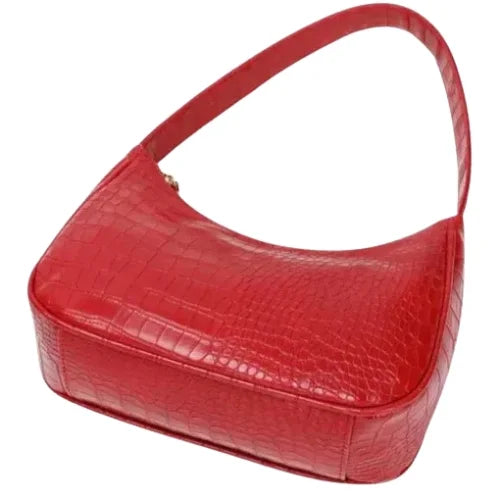 Peach And Pockets Red Shoulder Bag